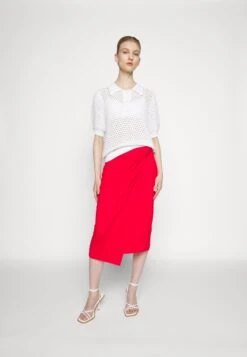 Anna Field Front Knot Midi Skirt - Jupe Crayon - Red 13 Anna Field Front Knot Midi Skirt - Jupe Crayon - Red -Anna Field Soldes Boutique 5700a7cc5020448db886e59540152e63