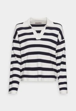 Anna Field Pullover - Off-White/Dark Blue