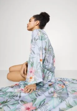 Anna Field Floral Robe - Peignoir - Blue -Anna Field Soldes Boutique 6d0f4ed8dd7d41149e200bef4940c5e6