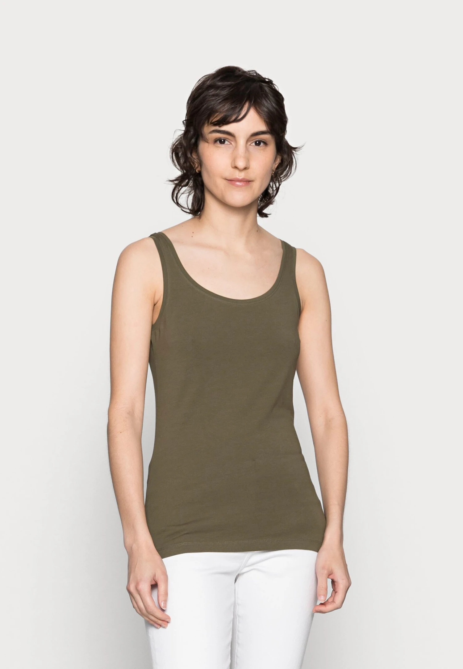 Anna Field Basic Tank 3Er Pack - Débardeur - Black/White /Khaki 6 Anna Field Basic Tank 3Er Pack - Débardeur - Black/White /Khaki – Image 4