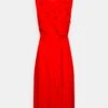Anna Field Volant Midi Dress - Robe De Jour - Red