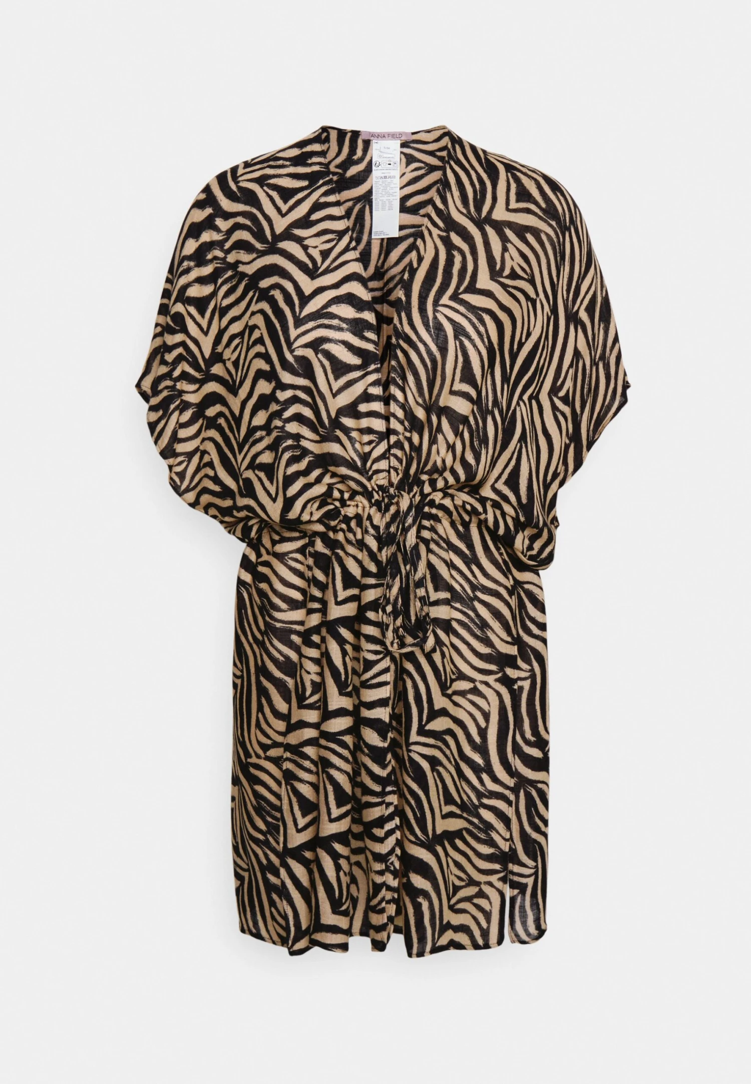 Anna Field Printed Short Kimono / 606 - Khaki_003 - Off-White - Accessoire De Plage - Black/Tan 6 Anna Field Printed Short Kimono / 606 - Khaki_003 - Off-White - Accessoire De Plage - Black/Tan â Image 4