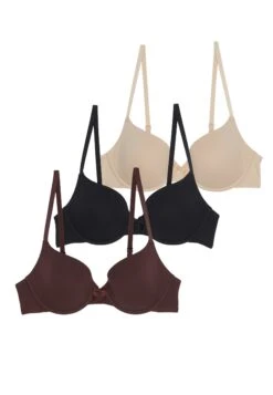 Anna Field 3 Pack - Soutien-Gorge Invisible - Black/Nude/Brown -Anna Field Soldes Boutique dc71bdb90c6d4ece87e4a77d1a2555d3