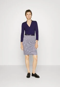 Anna Field Robe Fourreau - Dark Blue/White